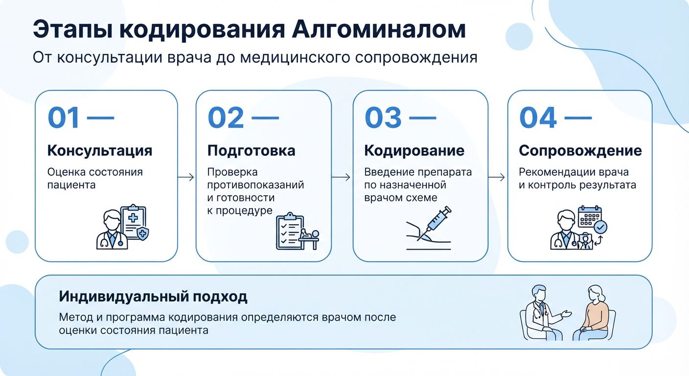 Кодирование препаратом «Алгоминал» в Красноярске инфографика